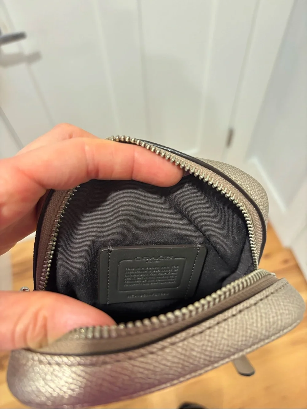 COACH Leather Crossbody Bag in Rose Gold